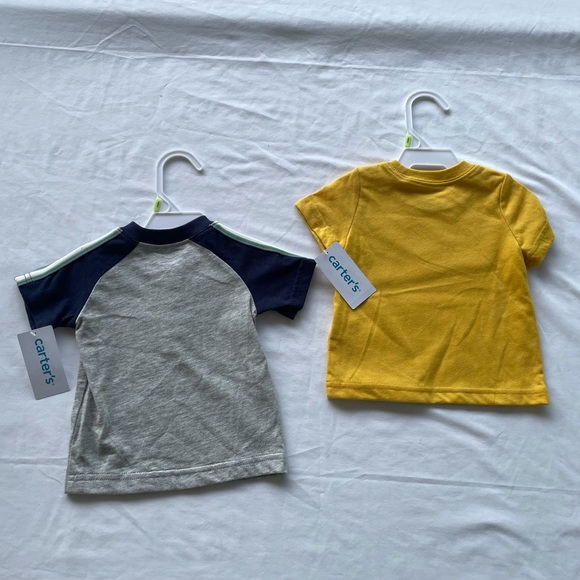 BNWT Carter's Baby Boys Jersey Henley and Action Graphic Dino Knit T-shirt, 3 Mo - Picture 2 of 4